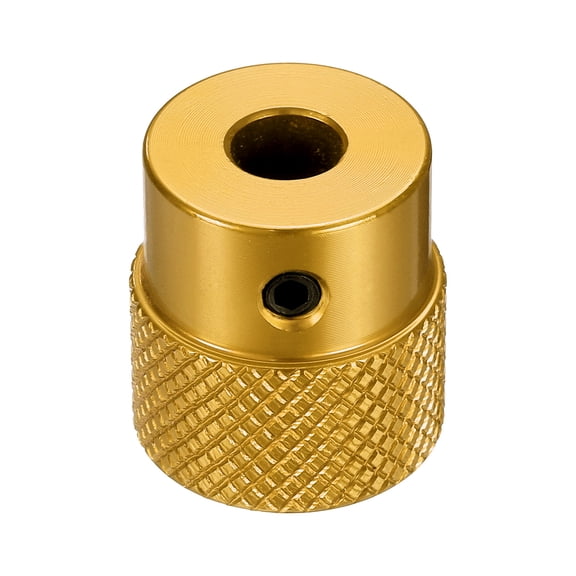 Uxcell Aluminum Alloy Handwheel 20mm OD 8mm Bore Machine Tool Hand Wheel for Milling Machine Lathe, Gold Tone