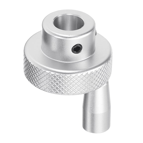 Uxcell Aluminum Alloy Handwheel 30mm OD 10mm Bore Machine Tool Hand Wheel with Rotate Handle for Lathe, Silver Tone