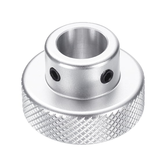 Uxcell Aluminum Alloy Handwheel 30mm OD 12mm Bore Machine Tool Hand Wheel for Milling Machine Lathe, Silver Tone