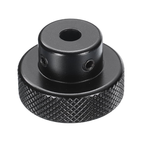 Uxcell Aluminum Alloy Handwheel 30mm OD 5mm Bore Machine Tool Hand Wheel for Milling Machine Lathe, Black