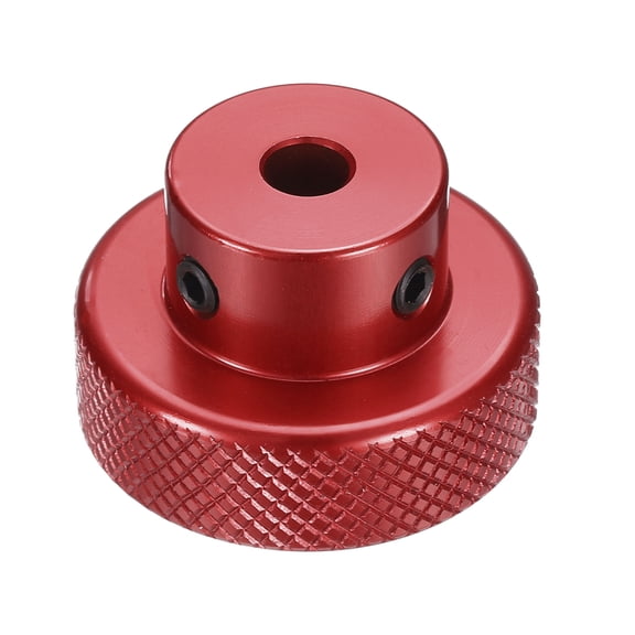 Uxcell Aluminum Alloy Handwheel 30mm OD 5mm Bore Machine Tool Hand Wheel for Milling Machine Lathe, Red