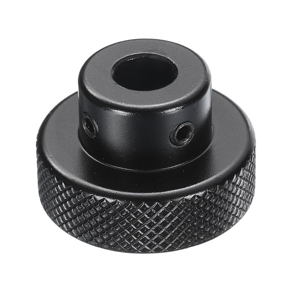Uxcell Aluminum Alloy Handwheel 30mm OD 8mm Bore Machine Tool Hand Wheel for Milling Machine Lathe, Black
