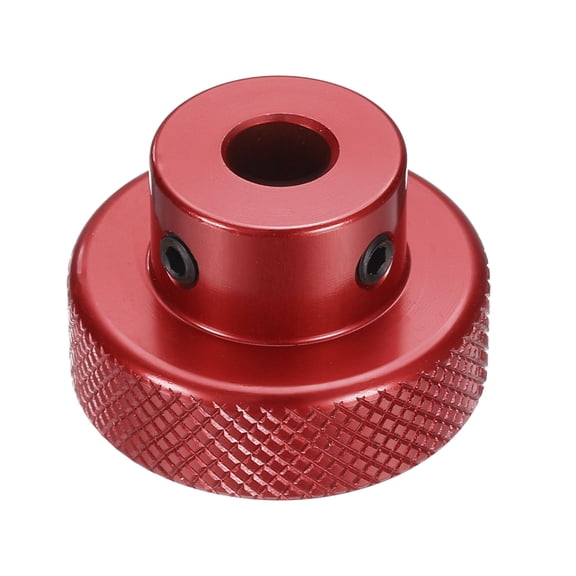 Uxcell Aluminum Alloy Handwheel 30mm OD 8mm Bore Machine Tool Hand Wheel for Milling Machine Lathe, Red