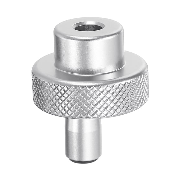 Uxcell Aluminum Alloy Handwheel 30mm OD 8mm Bore Machine Tool Hand Wheel with Rotate Handle for Lathe, Silver Tone