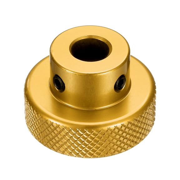 Uxcell Aluminum Alloy Handwheel 30mm OD 9mm Bore Machine Tool Hand Wheel for Milling Machine Lathe, Gold Tone