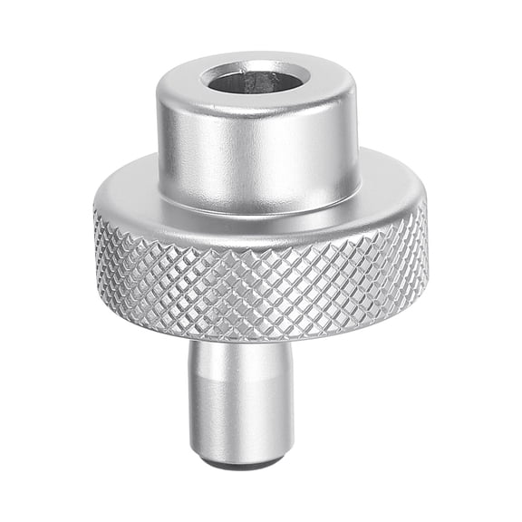 Uxcell Aluminum Alloy Handwheel 30mm OD 9mm Bore Machine Tool Hand Wheel with Rotate Handle for Lathe, Silver Tone