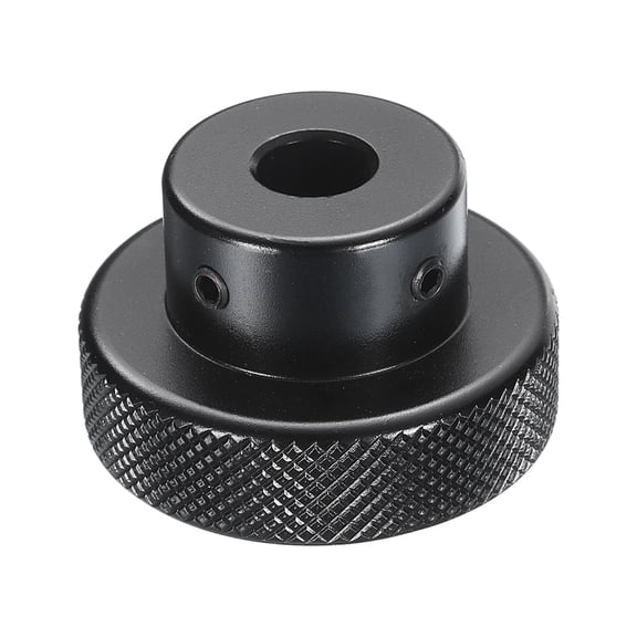 Uxcell Aluminum Alloy Handwheel 40mm OD 10mm Bore Machine Tool Hand Wheel for Milling Machine Lathe, Black