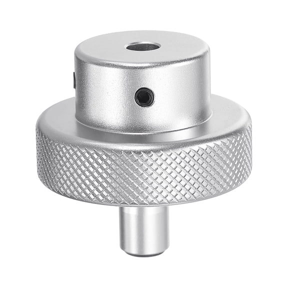 Uxcell Aluminum Alloy Handwheel 40mm OD 5mm Bore Machine Tool Hand Wheel with Rotate Handle for Lathe, Silver Tone