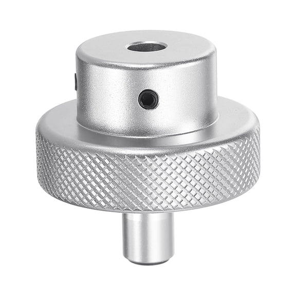 Uxcell Aluminum Alloy Handwheel 40mm OD 6mm Bore Machine Tool Hand Wheel with Rotate Handle for Lathe, Silver Tone