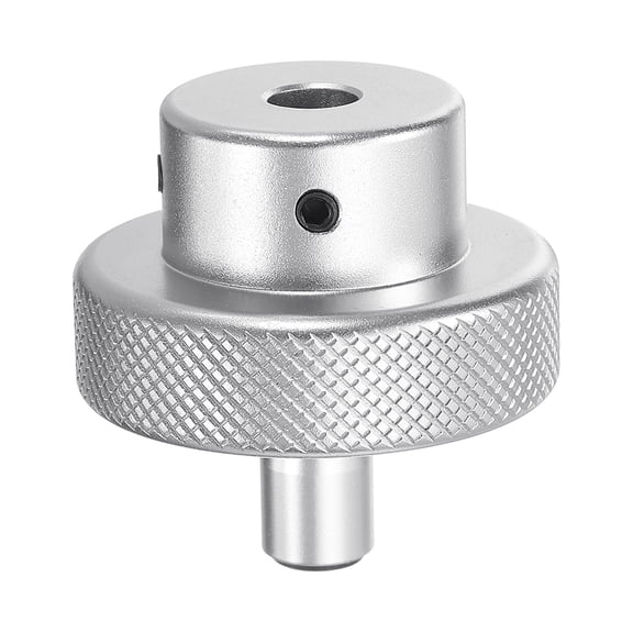 Uxcell Aluminum Alloy Handwheel 40mm OD 7mm Bore Machine Tool Hand Wheel with Rotate Handle for Lathe, Silver Tone