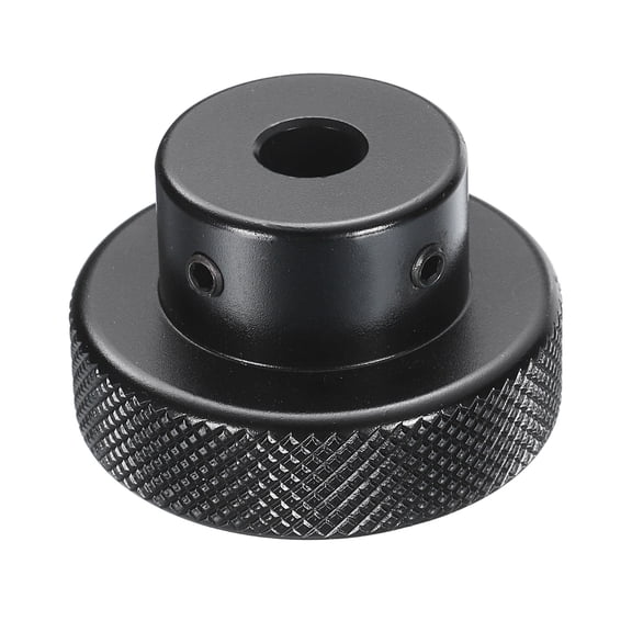 Uxcell Aluminum Alloy Handwheel 40mm OD 8mm Bore Machine Tool Hand Wheel for Milling Machine Lathe, Black