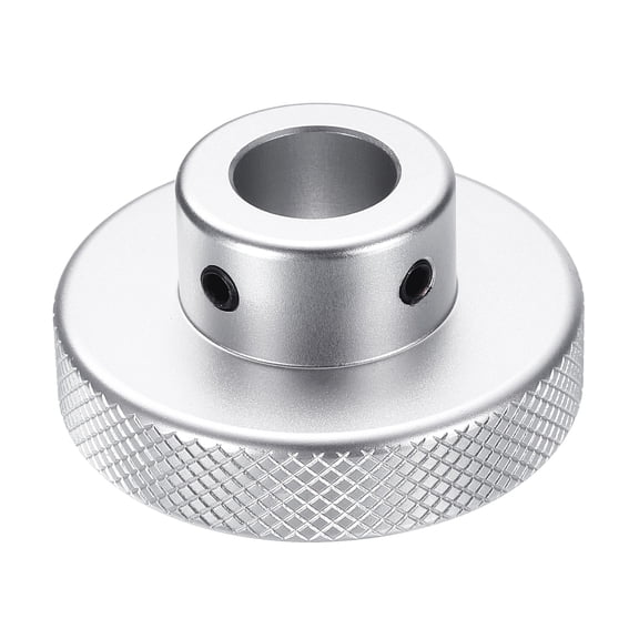 Uxcell Aluminum Alloy Handwheel 50mm OD 15mm Bore Machine Tool Hand Wheel for Milling Machine Lathe, Silver Tone