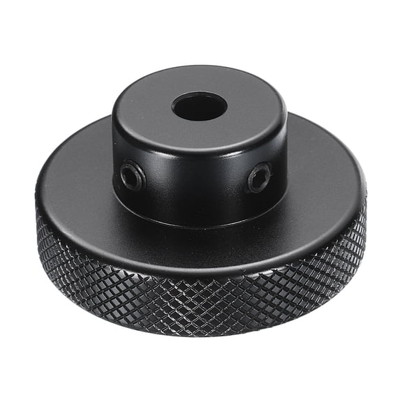 Uxcell Aluminum Alloy Handwheel 50mm OD 7mm Bore Machine Tool Hand Wheel for Milling Machine Lathe, Black