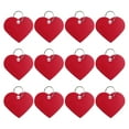 thumbnail image 1 of Uxcell Aluminum Blank Tags 1.3 x 1.5 Inch, Heart Shape Metal Stamping Blanks Pet ID Label with Key Rings, Red 12Pcs, 1 of 4