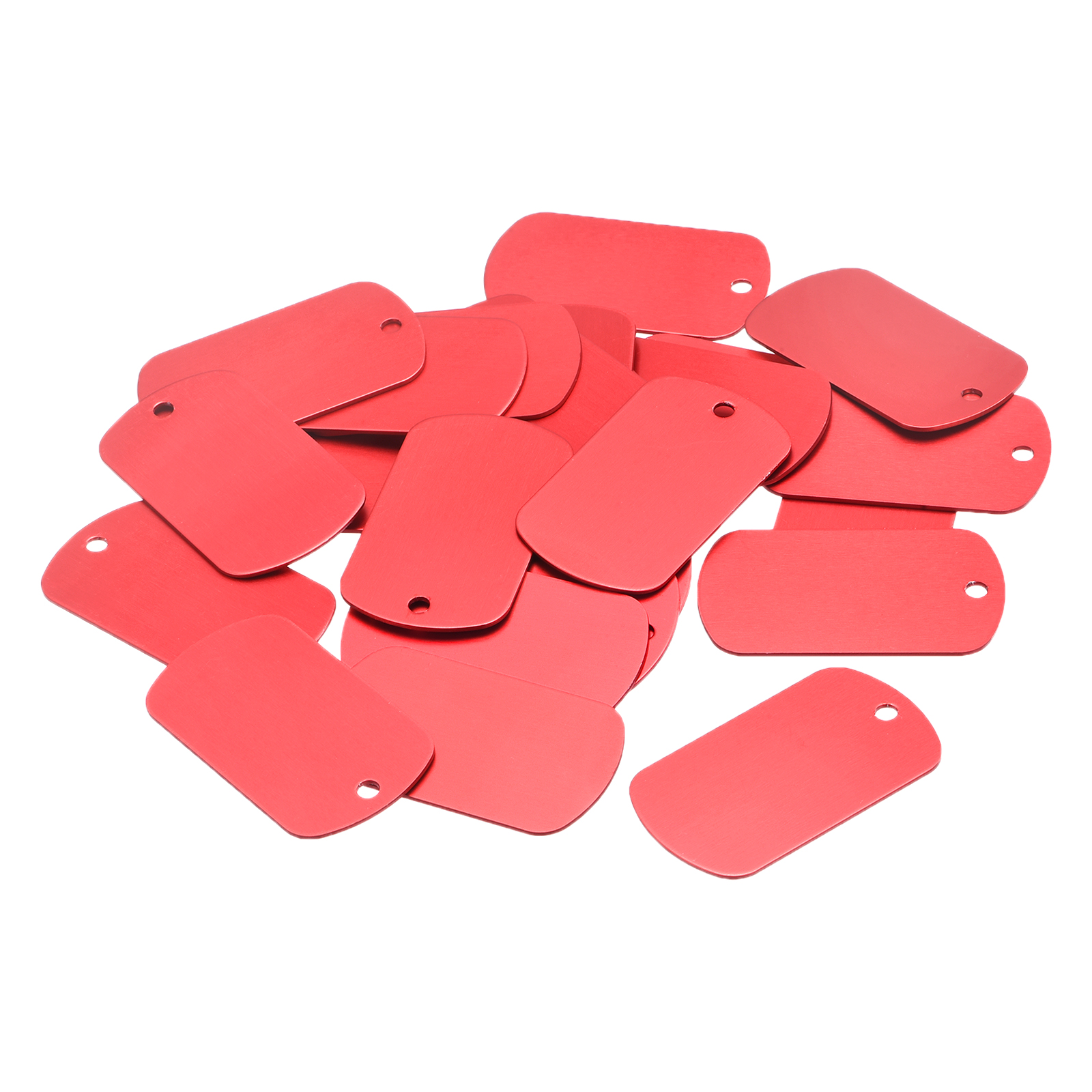 Uxcell Aluminum Blank Tags Metal ID Tags Red for Decoration, Engraving ...