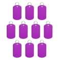 thumbnail image 1 of Uxcell Aluminum Blank Tags Rectangle Metal Stamping Blanks Pet ID Label with Key Rings Purple 10Pcs, 1 of 6