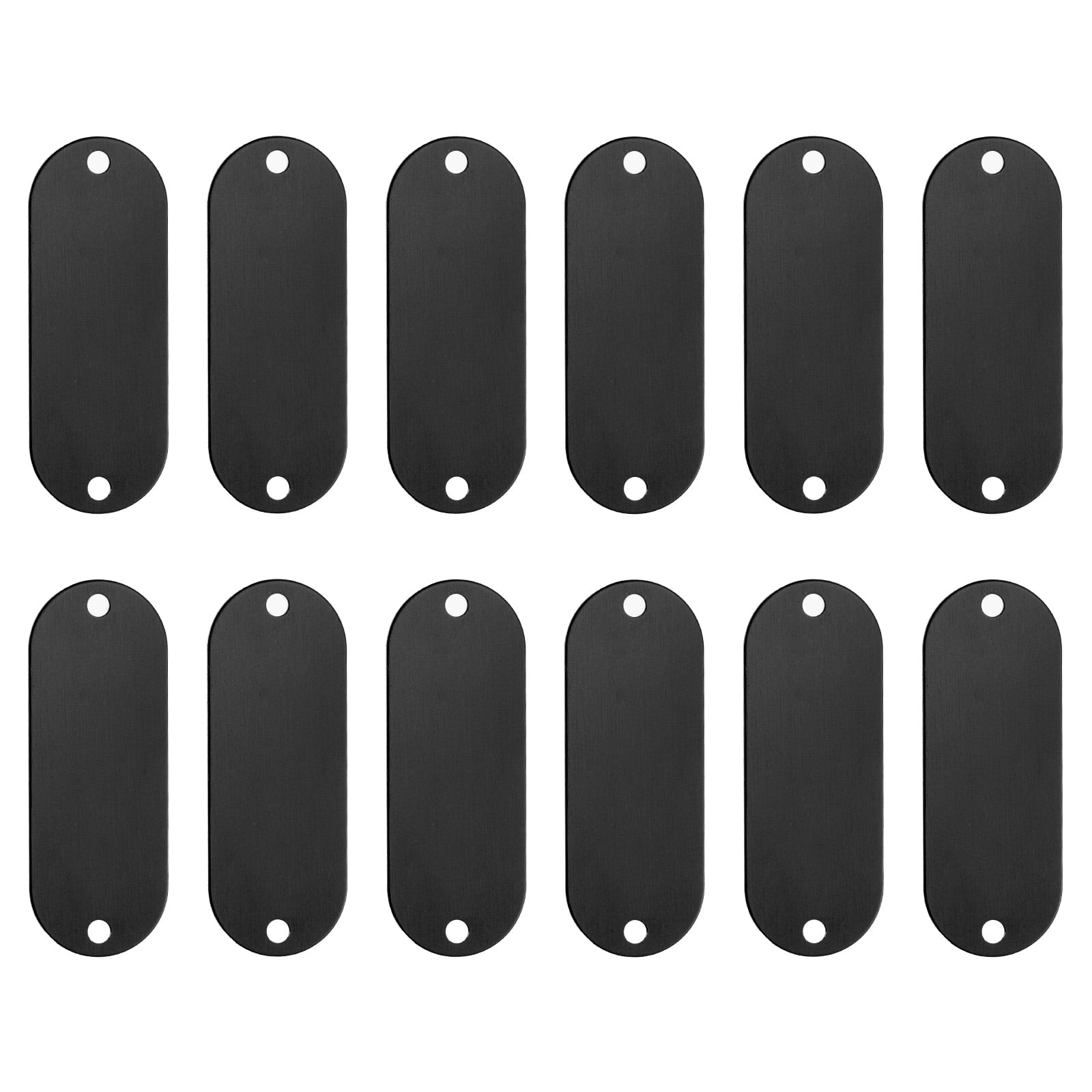 Uxcell Aluminum Blank Tags with 2 holes Metal Stamping Blanks Pet ID ...