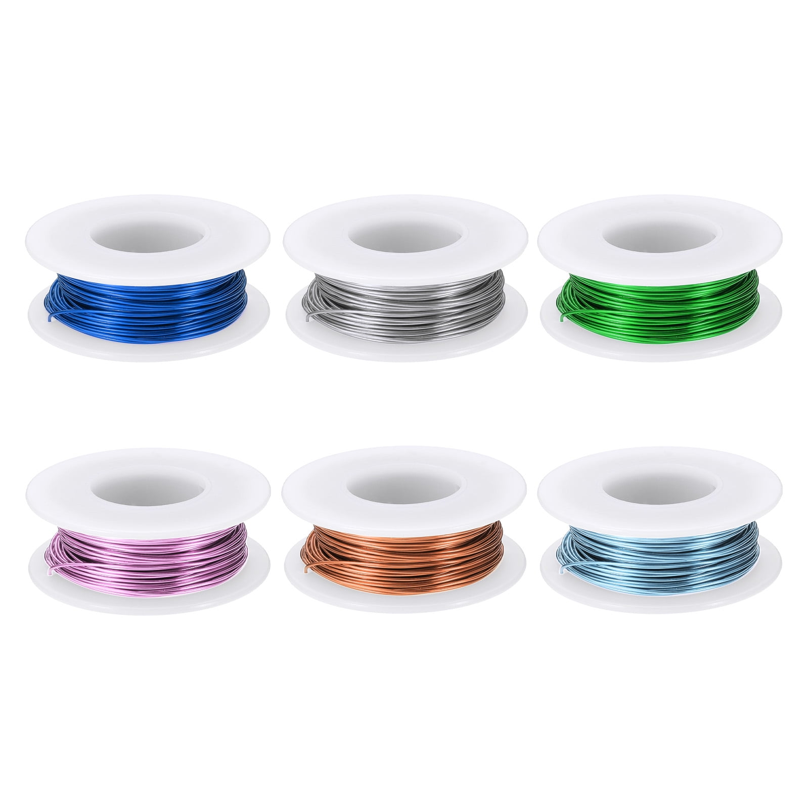 Uxcell Aluminum Craft Wire, Metal Wire Armature Bendable Wire for Jewelry Making Wrap DIY Blue/Light Pink/Green/Steel Blue 20 Gauge