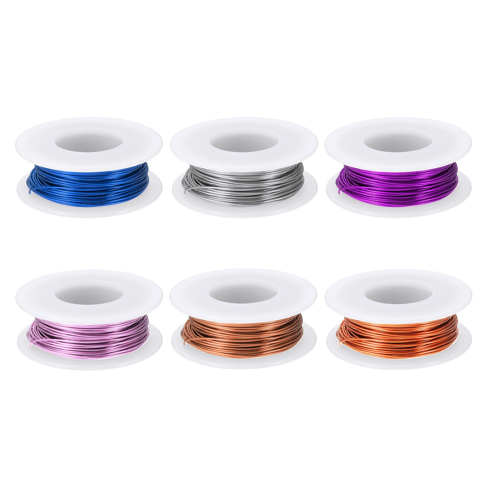Uxcell Aluminum Craft Wire, Metal Wire Armature Bendable Wire for Jewelry Making Wrap DIY Blue/Purple/Rose Gold/Orange Red 20 Gauge