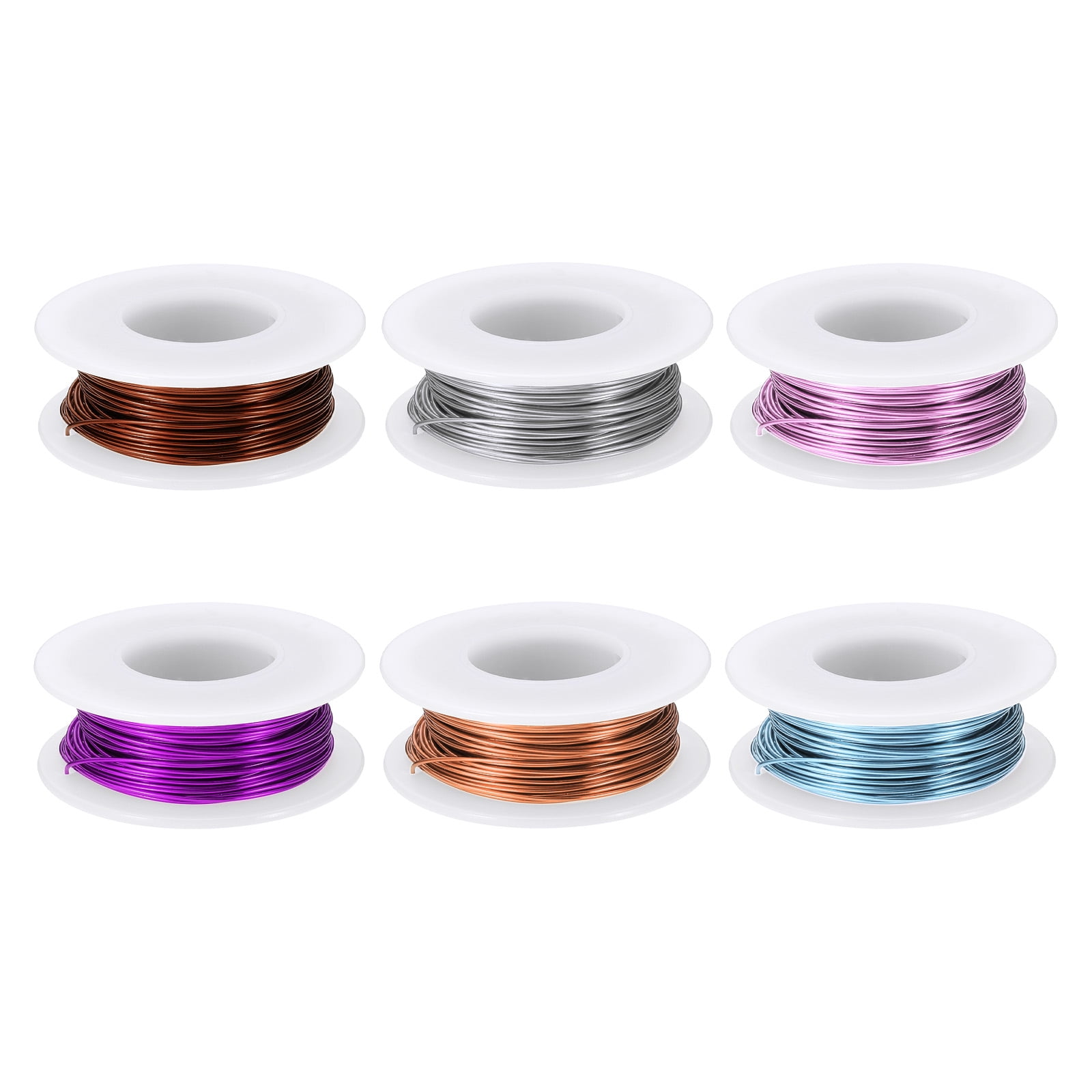 Uxcell Aluminum Craft Wire, Metal Wire Armature Bendable Wire for Jewelry Making Wrap DIY Gold/Purple/Steel Blue/Silver/Bronze/Light Pink 20 Gauge