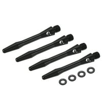 Uxcell Aluminum Dart Shafts , 2BA Thread Dart Stems Replacement Accessories with Rubber Rings for Steel Tip Black 35mm