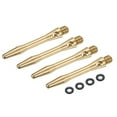 thumbnail image 1 of Uxcell Aluminum Dart Shafts , 2BA Thread Dart Stems Replacement Accessories with Rubber Rings for Steel Tip Copper Tone 35mm, 1 of 5