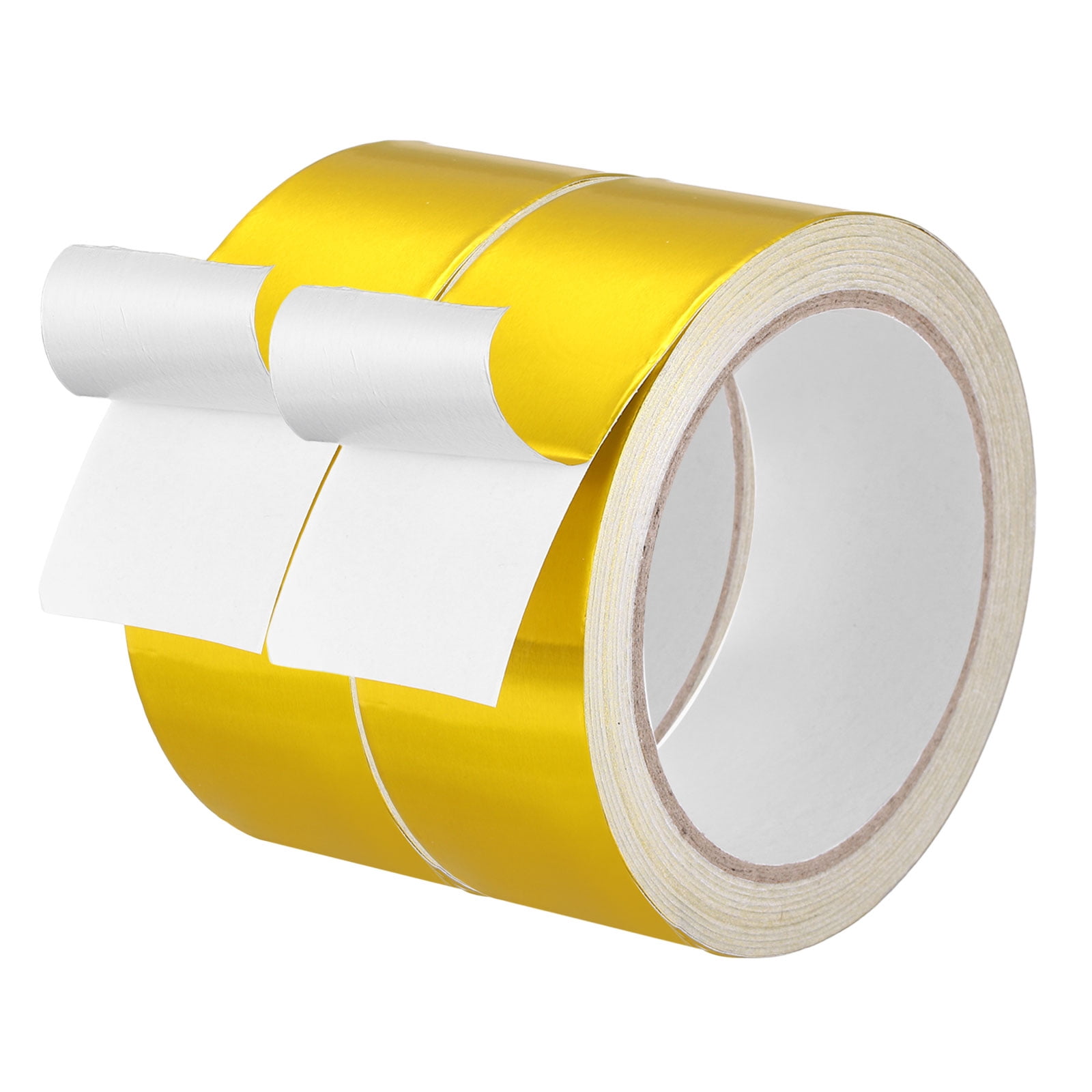 Uxcell Aluminum Foil Tape (1.57" x 66ft, 3.15mil, Gold) (2 Roll) Heat Resistant Metal Tape, for HVAC Sealing Patching Hot Cold Air Ducts