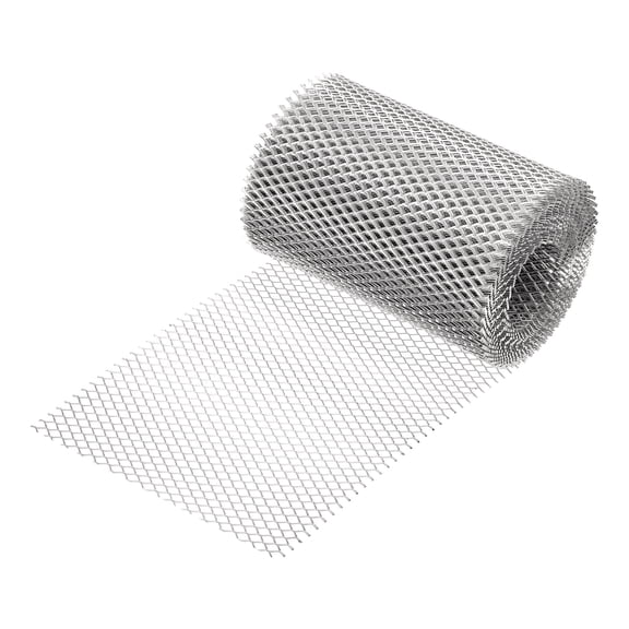 Uxcell Aluminum Gutter Guard Mesh Roll, 20ft x 5.9 Inch Gutter Guard, Thickened Mesh Guards Leaf Protector from Leaves, Twigs, Branches, Debris