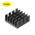 thumbnail image 1 of Uxcell Aluminum Heatsink Electronic Radiators for MOS IC Chip Black 0.59 x 0.59 x 0.26 inch 5 Pack, 1 of 5