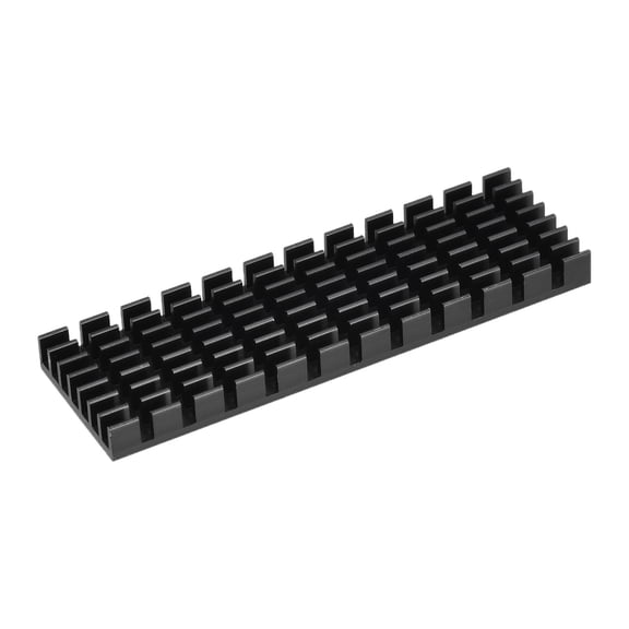 Uxcell Aluminum Heatsink Self Adhesive 70x22x6mm with Notch for M.2 SSD Black