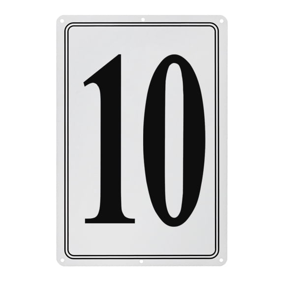 Uxcell Aluminum Letter Sign 10, 11.8 Inch House Numbers and Metal ...