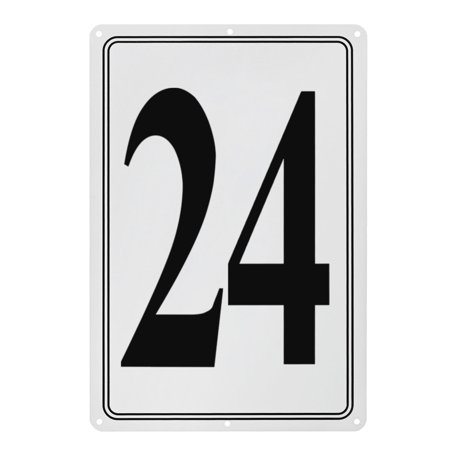 Uxcell Aluminum Letter Sign 24, 11.8 Inch House Numbers and Metal ...