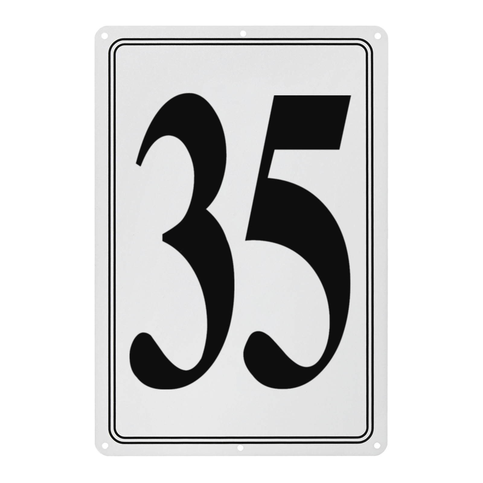 Uxcell Aluminum Letter Sign 35, 11.8 Inch House Numbers and Metal ...