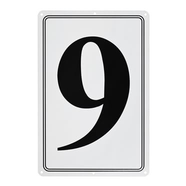 Aluminum Number 33 Sign - 11.8x7.9 Inch House Address Numbers Black On White