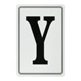 thumbnail image 1 of Uxcell Aluminum Letter Sign Y, 11.8 Inch House Numbers and Metal Letters, Parking Spot Letter Signs, Metal Letter Wall Decor [Black Text On White], 1 of 8