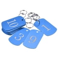 thumbnail image 1 of Uxcell Aluminum Metal Key Tag, Number Tag, ID Tag with Ring Rectangle Blank for Decoration Blue 10Pcs, 1 of 5