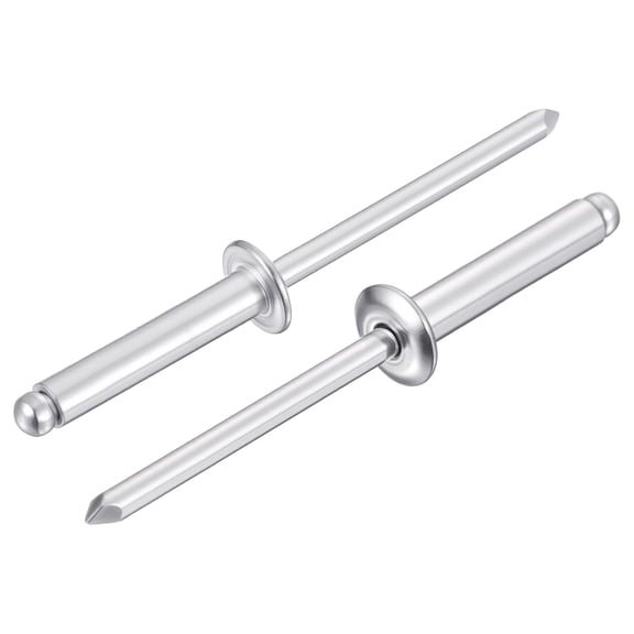 Uxcell Aluminum Open End Blind Rivets Dome Head Rivet 5/32" x 13/16", Anodized Finish - 100PCS Heavy Duty Fasteners for Automotive, Marine, RV, HVAC, Furniture