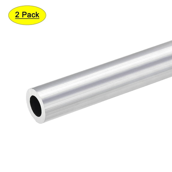 Uxcell Aluminum Round Tube Seamless Straight Tubing 23mm OD 14mm Inner Dia 300mm Length 6063 2 Pack