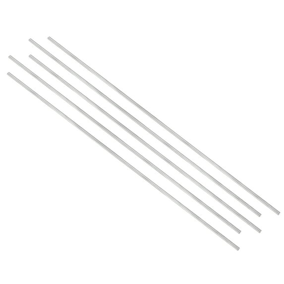 Uxcell Aluminum Solid Round Rod Lathe Bar 5mm x 500mm for DIY Craft Tool 5 Pcs