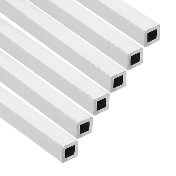 Uxcell Aluminum Square Tubing,0.2"x0.2"x10" Long 0.04" Wall Thick 6063 Aluminum Square Tube Seamless Structural Metal Profile Hardware for Construction DIY Home Decor Furniture 6pcs