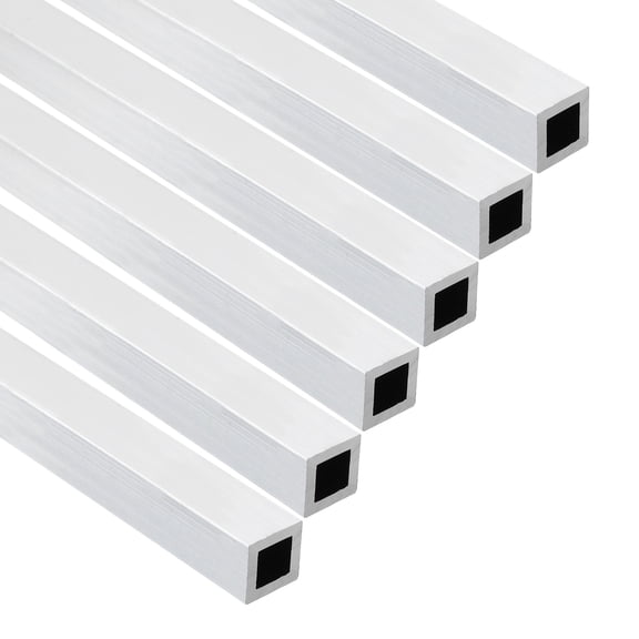 Uxcell Aluminum Square Tubing,0.24"x0.24"x10" Long 0.04" Wall Thick 6063 Aluminum Square Tube Seamless Structural Metal Profile Hardware for Construction DIY Home Decor Furniture 6pcs