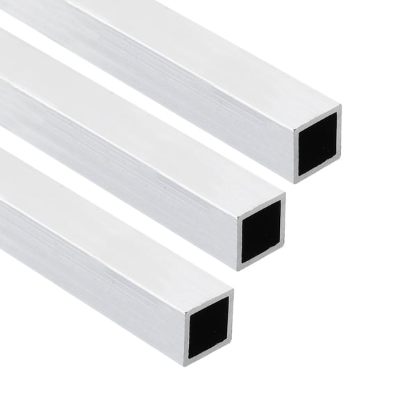 Uxcell Aluminum Square Tubing,0.39"x0.39"x14" Long 0.04" Wall Thick 6063 Aluminum Square Tube Seamless Structural Metal Profile Hardware for Construction DIY Home Decor Furniture 3pcs