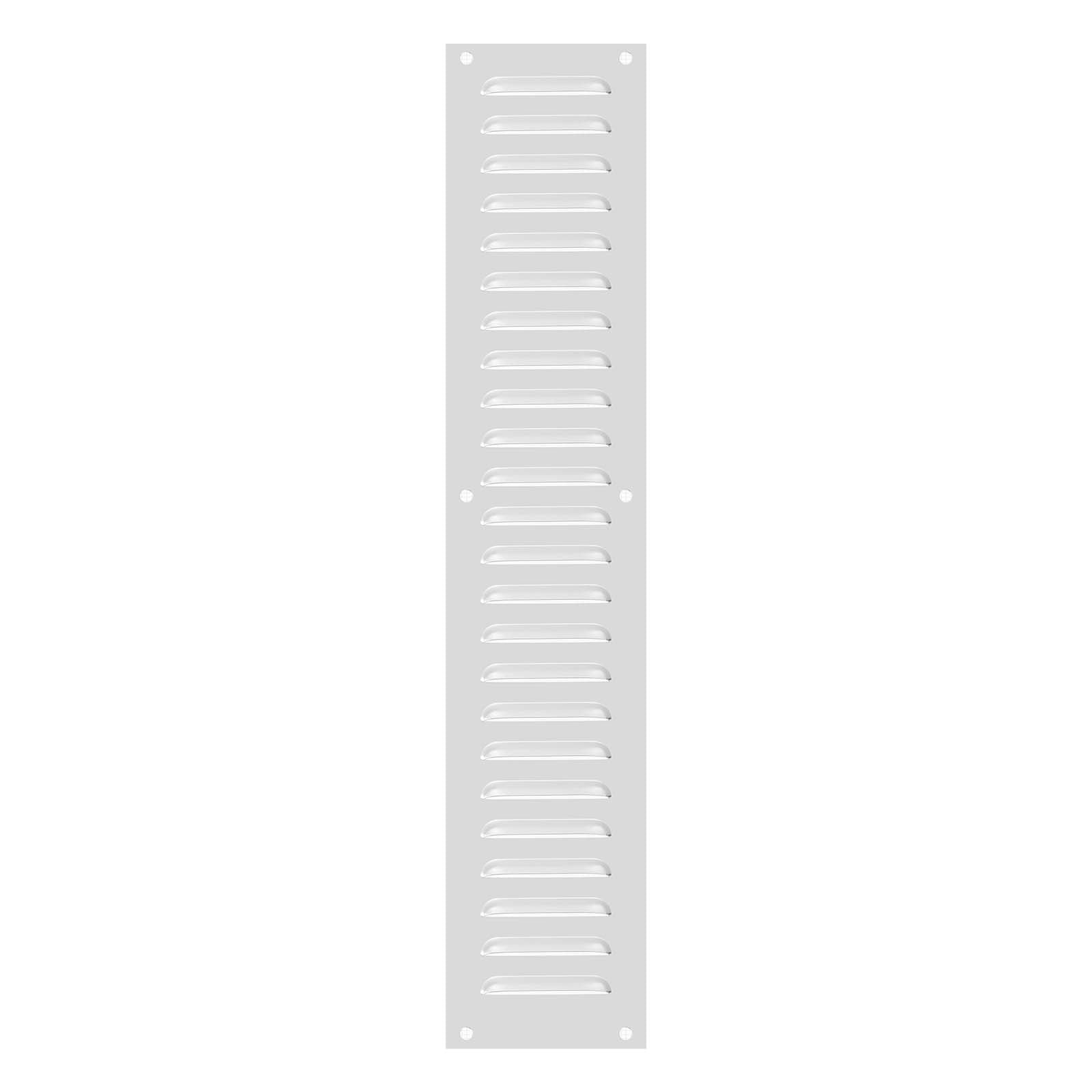 Uxcell Aluminum Vent Cover, Screen Air Grille Ventilation Cover HVAC Louvered Grill Built-in Mesh 20x4 Inch