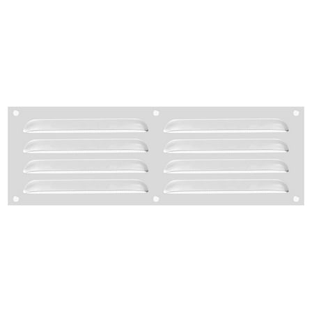 Uxcell Aluminum Vent Cover, Screen Air Grille Ventilation Cover HVAC Louvered Grill Built-in Mesh for Home 4x12 Inch