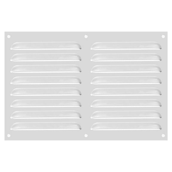 Uxcell Aluminum Vent Cover, Screen Air Grille Ventilation Cover HVAC Louvered Grill Built-in Mesh for Home 8x12 Inch