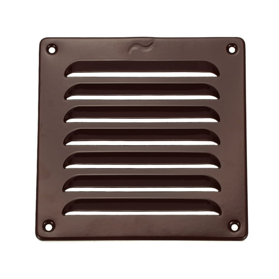 Uxcell Aluminum Vent Cover Screen Air Grille Ventilation Cover HVAC Louvered Grill for Home Kitchen Fireplace Brown 6x6 Inch