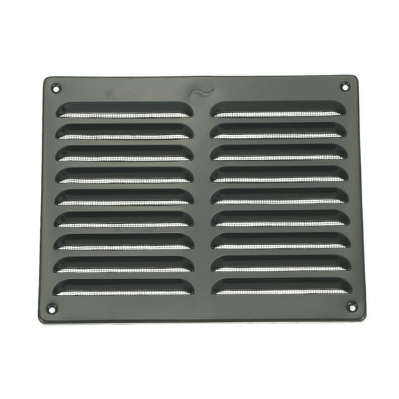Uxcell Aluminum Vent Cover, Screen Air Grille Ventilation Cover HVAC Louvered Grill for Home Kitchen Fireplace Gray 10x8 Inch