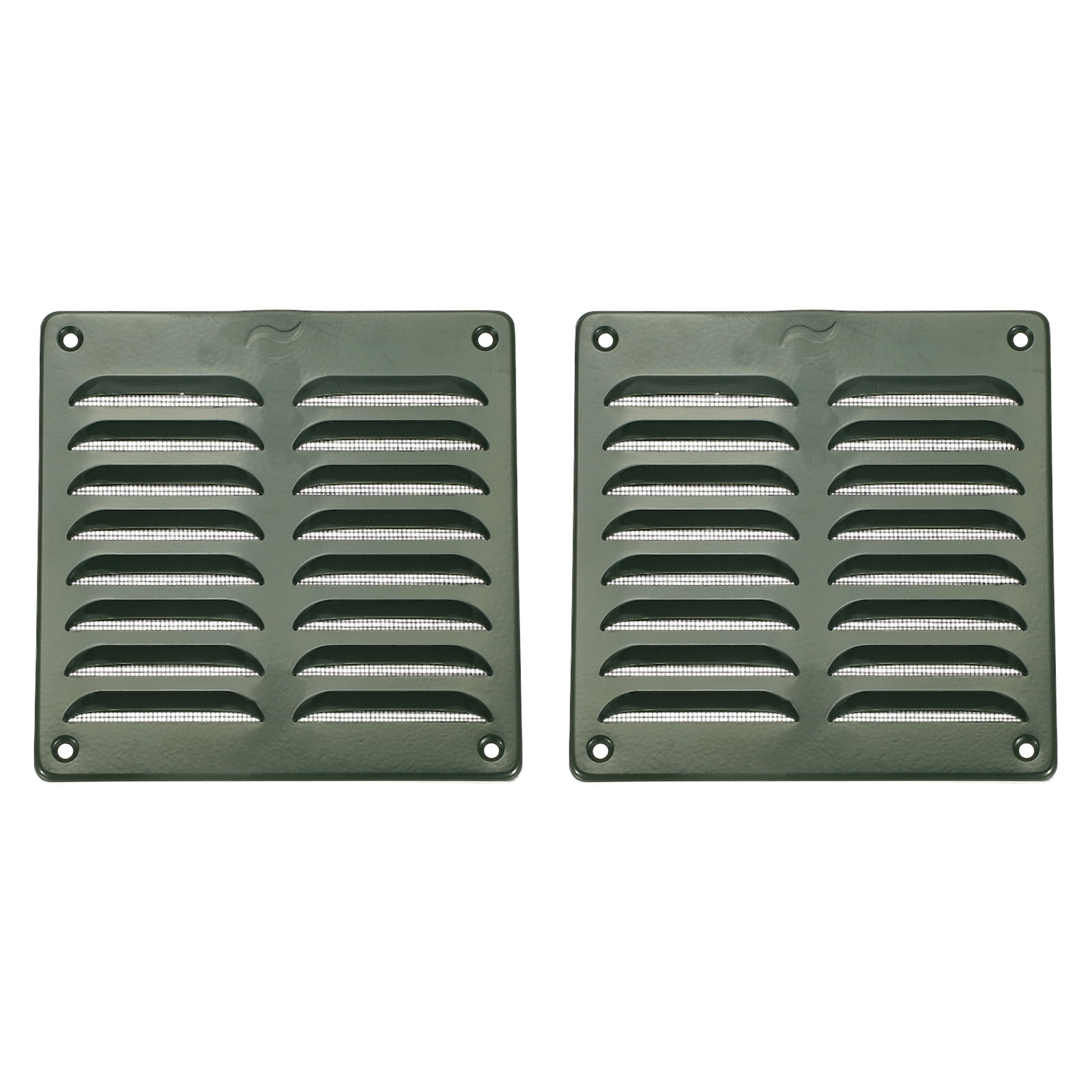 Uxcell Aluminum Vent Cover, Screen Air Grille Ventilation Cover HVAC Louvered Grill for Home Kitchen Fireplace Green