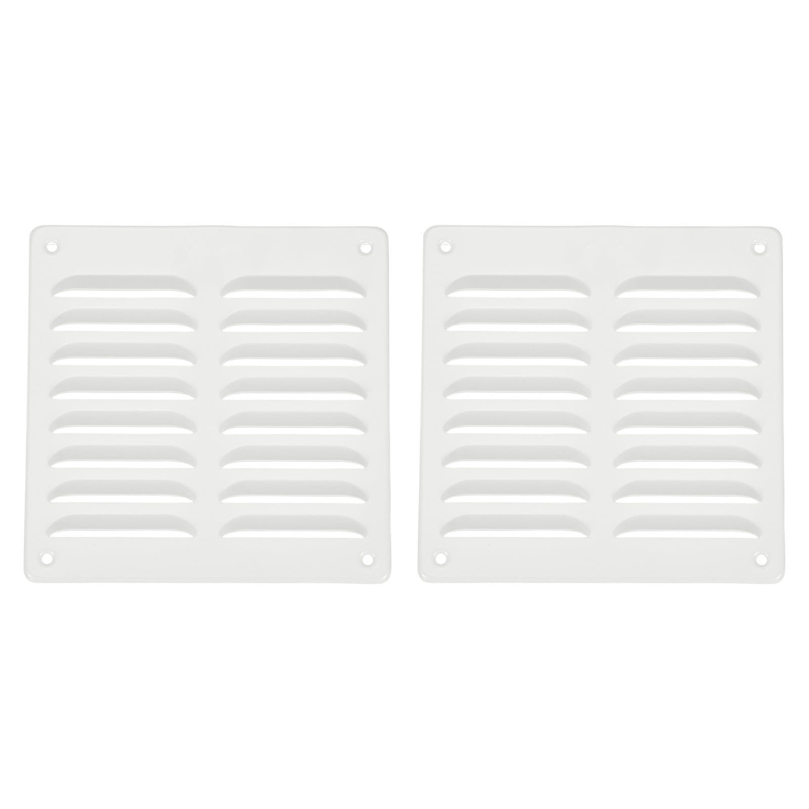 Uxcell Aluminum Vent Cover, Screen Air Grille Ventilation Cover HVAC Louvered Grill for Home Kitchen Fireplace White