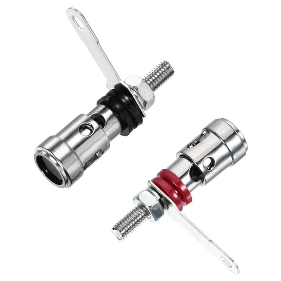 Uxcell Amplifier Terminal Connector Binding Post Push Quick Type 1.42" Spring Loaded Press Subwoofer Basket 2pcs
